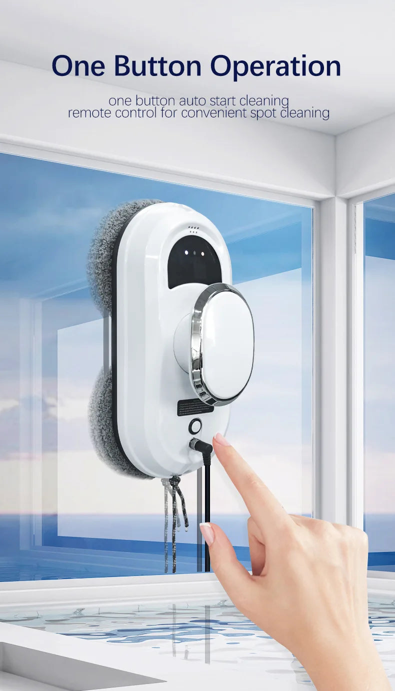 Electric Window Cleaning Robot 5600Pa Automatic & Remot Control Limpiacristales Vacuum Glass Washing Robot for Home Appliances