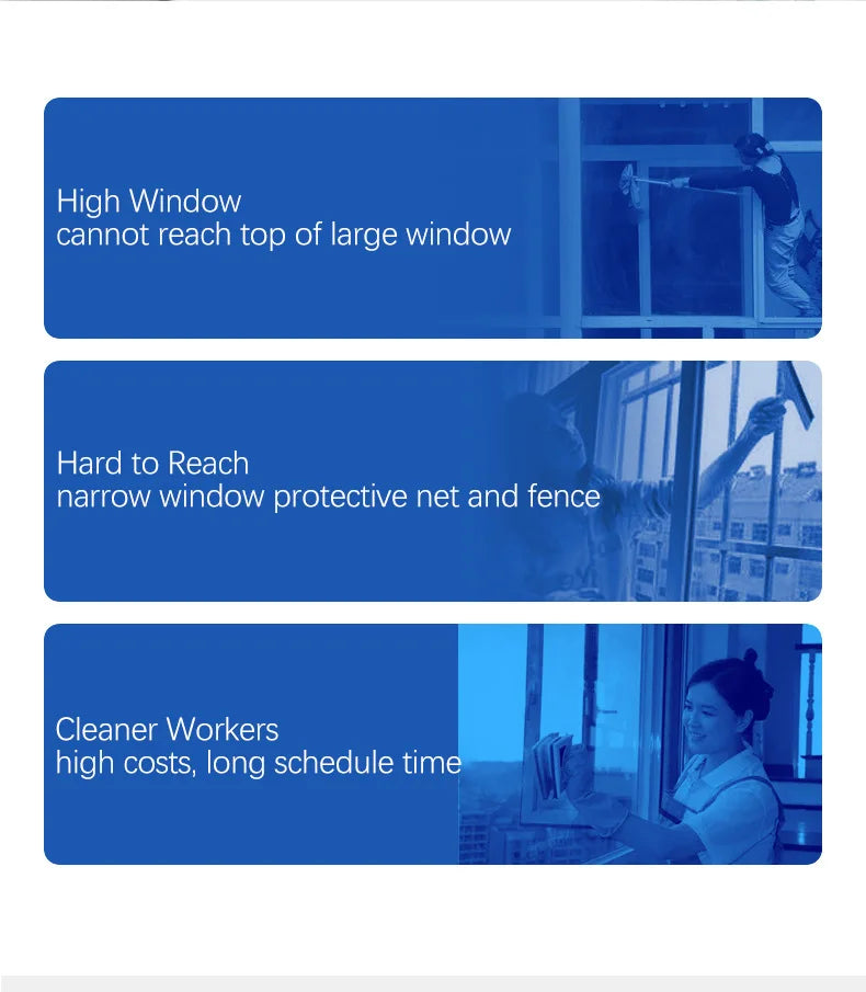 Electric Window Cleaning Robot 5600Pa Automatic & Remot Control Limpiacristales Vacuum Glass Washing Robot for Home Appliances
