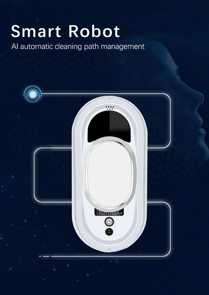 Electric Window Cleaning Robot 5600Pa Automatic & Remot Control Limpiacristales Vacuum Glass Washing Robot for Home Appliances