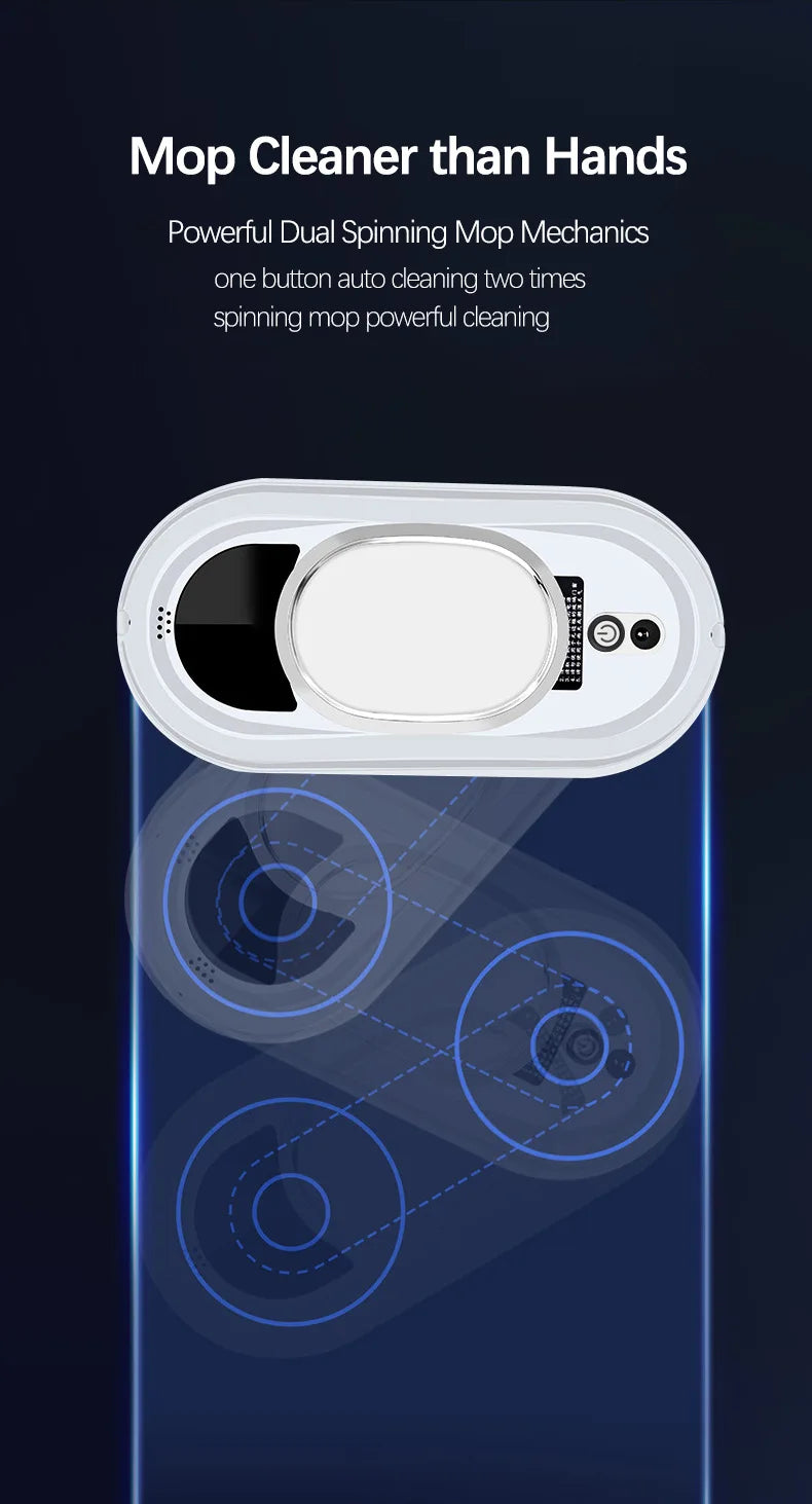 Electric Window Cleaning Robot 5600Pa Automatic & Remot Control Limpiacristales Vacuum Glass Washing Robot for Home Appliances