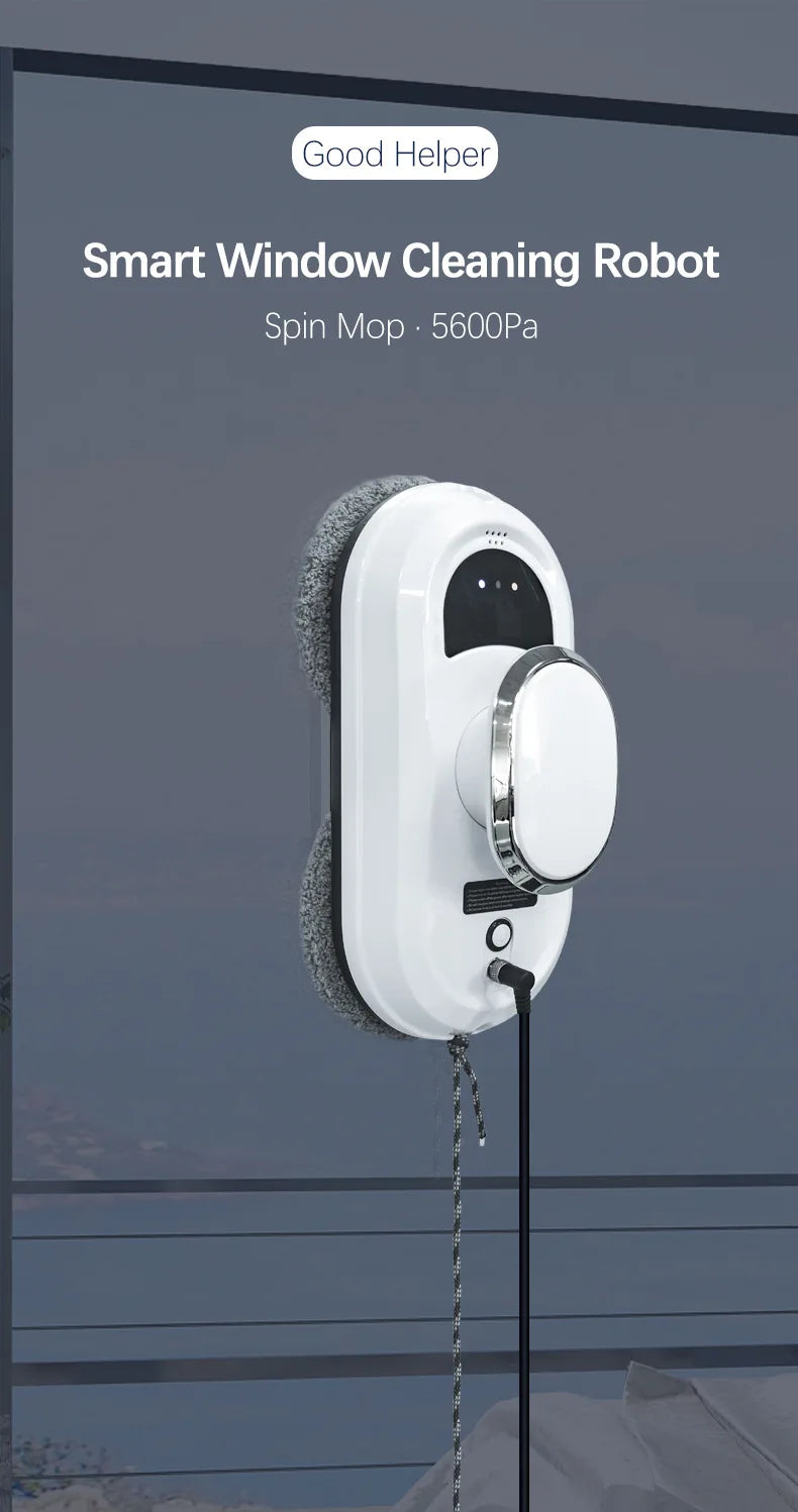 Electric Window Cleaning Robot 5600Pa Automatic & Remot Control Limpiacristales Vacuum Glass Washing Robot for Home Appliances